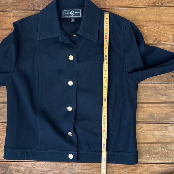 Women’s St John sport navy cotton jacket size small - Picture 7 of 8